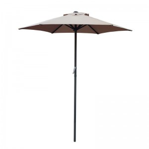 ΟΜΠΡΕΛΑ Φ200cm Αlu Ανθρακί/Ύφ.Μπεζ (Χωρίς Flaps)