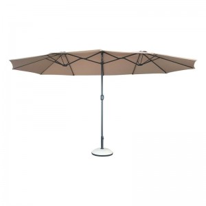 ΟΜΠΡΕΛΑ Oval 270x450cm Steel Ανθρακί/Ύφ.Μπεζ