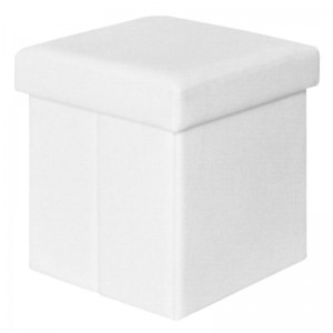 ORION ΣΚΑΜΠΟ ΜΕ ΑΠΟΘΗΚΕΥΤΙΚΟ ΧΩΡΟ PU ΑΣΠΡΟ 38x38x38cm