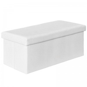 ORION Σκαμπό Αποθηκευτικό - Βοηθητικό, PU Άσπρο 80x38x38cm