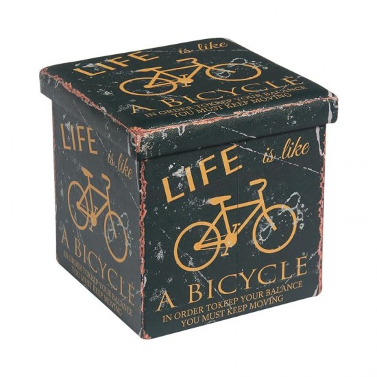 ORION ΑΠΟΘΗΚΕΥΤΙΚΟ ΣΚΑΜΠΟ PU DECO BIKE  38x38x38cm