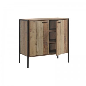 PALLET-W ΝΤΟΥΛΑΠΙ - ΠΑΠΟΥΤΣΟΘΗΚΗ ΜΕ 2 ΠΟΡΤΕΣ ANTIQUE OAK  80x40x80 cm 