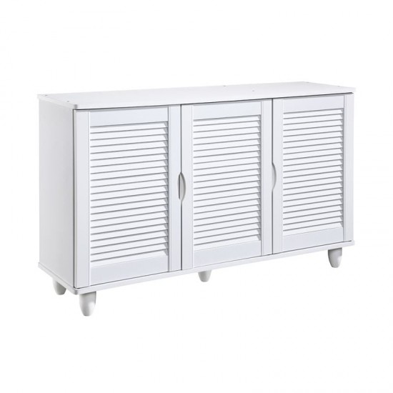 Παπουτσοθήκη 3 Πόρτες Απόχρωση Άσπρο 110x33x77cm