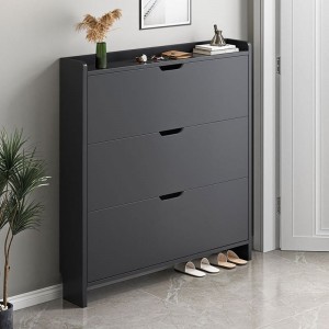 Παπουτσοθήκη MDF - Melamine Απόχρωση Γκρι 80x17x115cm