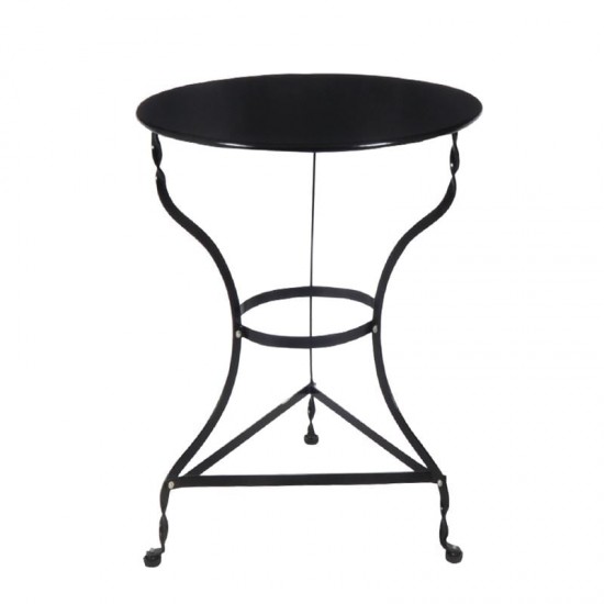 ΠΑΡΑΔΟΣΙΑΚΟ Τραπέζι Φ60cm Καφενείου Μαύρο K/D