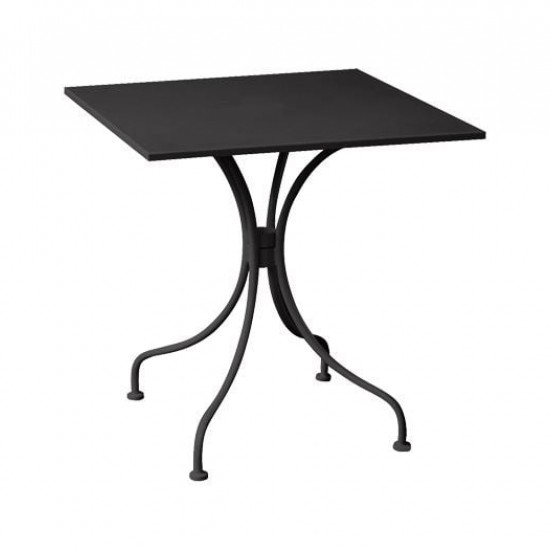 PARK ΤΡΑΠΕΖΙ ΜΕΤΑΛΛΙΚΟ ΜΑΥΡΟ 70x70cm