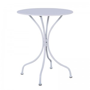 PARK ΤΡΑΠΕΖΙ ΜΕΤΑΛΛΙΚΟ ΑΣΠΡΟ Φ60cm 