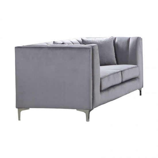 PARSON 2ΘΕΣΙΟΣ ΚΑΝΑΠΕΣ ΥΦΑΣΜΑ VELURE ΓΚΡΙ ΣΚΟΥΡΟ