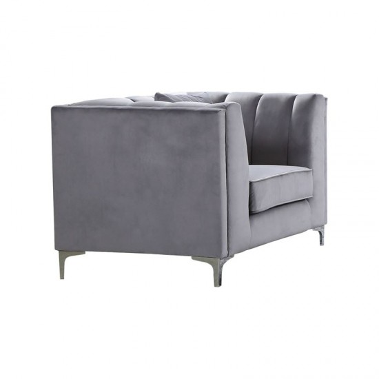 PARSON ΠΟΛΥΘΡΟΝΑ ΥΦΑΣΜΑ VELURE ΓΚΡΙ ΣΚΟΥΡΟ