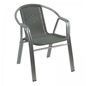 POLO-II Πολυθρόνα Κήπου - Βεράντας Αλουμίνιο, PE Mixed Grey