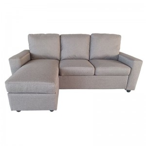 PORTLAND Καναπές Σαλονιού - Καθιστικού, Γωνία Αναστρέψιμος Ύφασμα Cappuccino 208x142x85cm H.97cm