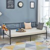 QUEEN DAYBED ΜΕΤΑΛΛΙΚΟ ΜΑΥΡΟ 90x190cm