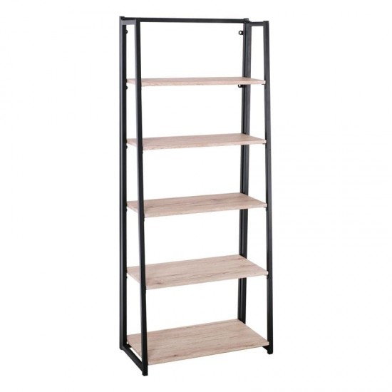 Ραφιέρα 64x32x153cm Μεταλ.Μαύρη/Sonoma