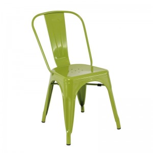 RELIX Καρέκλα-Pro, Στοιβαζόμενη, Μέταλλο Βαφή Lime 45x51x85cm