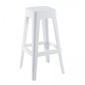 RELIX PP Σκαμπό BAR Στοιβαζόμενο, PP Απόχρωση Άσπρο  42x42x76cm