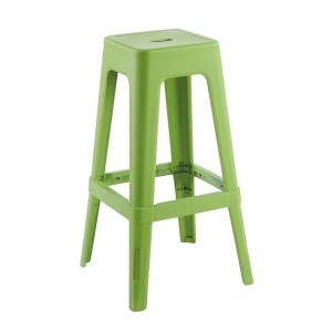 RELIX PP Σκαμπό BAR Στοιβαζόμενο, PP Απόχρωση Lime 42x42x76cm