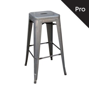 RELIX Σκαμπό Bar-Pro, Στοιβαζόμενο, Μέταλλο Βαφή Metal με Διακοσμητική Σκουριά 43x43x76cm