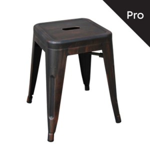 RELIX ΣΚΑΜΠΟ ΜΕΤΑΛΛΙΚΟ ANTIQUE BLACK  39x39 H.45 cm