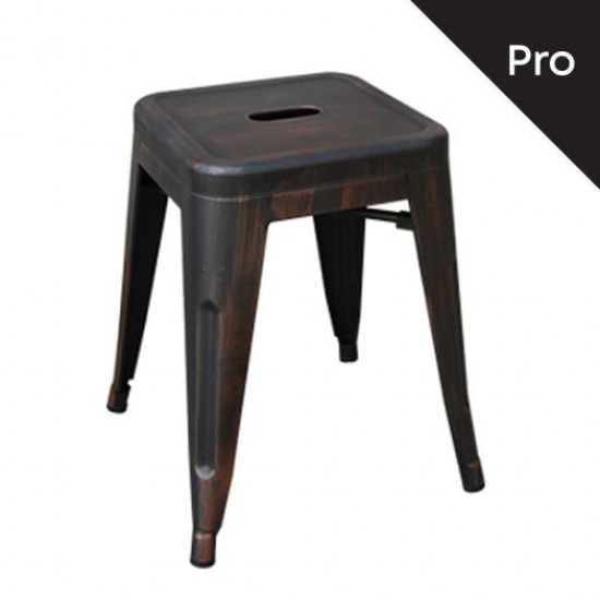 RELIX ΣΚΑΜΠΟ ΜΕΤΑΛΛΙΚΟ ANTIQUE BLACK  39x39 H.45 cm