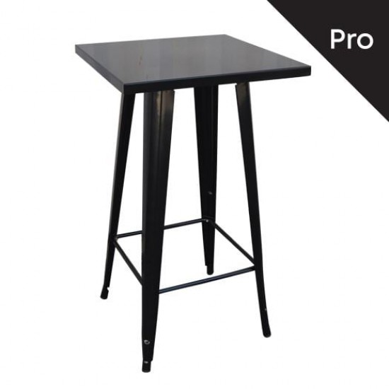 RELIX ΤΡΑΠΕΖΙ BAR ΜΕΤΑΛΛΙΚΟ ANTIQUE BLACK 60x60