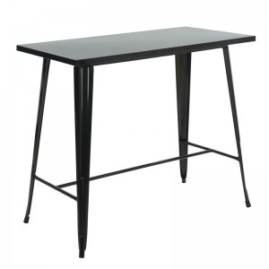 RELIX Τραπέζι Bar-Pro, Μέταλλο Βαφή Μαύρο 120x60x102cm