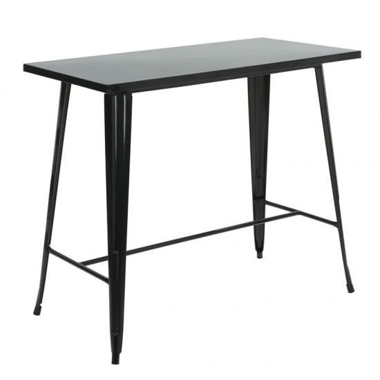 RELIX Τραπέζι Bar-Pro, Μέταλλο Βαφή Μαύρο 120x60x102cm