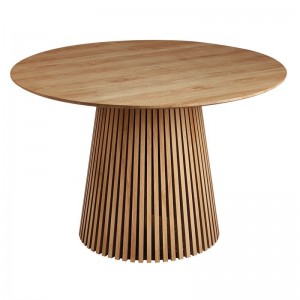 RIM-II Τραπέζι Ροτόντα Τραπεζαρίας, ΜDF Απόχρωση Φυσικό Φ120xH.75cm