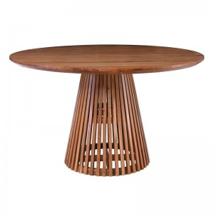 RIM Τραπέζι Ροτόντα Τραπεζαρίας,Ξύλο Ακακία Φυσικό Φ130xH76cm