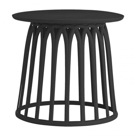 SABA Τραπεζάκι Βοηθητικό PP-UV Μαύρο Φ50