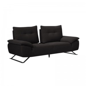 SELENA Καναπές 2-θέσιος Σαλονιού - Καθιστικού, Ύφασμα Ανθρακί, Μεταφερόμενη πλάτη 193x99/115x95cm