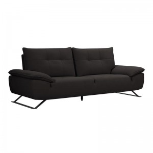 SELENA Καναπές 3-θέσιος Σαλονιού - Καθιστικού, Ύφασμα Ανθρακί, Μεταφερόμενη πλάτη  225x99/115x95cm