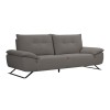 SELENA Καναπές 3-θέσιος Σαλονιού - Καθιστικού, Ύφασμα Γκρι, Μεταφερόμενη πλάτη 225x99/115x95cm
