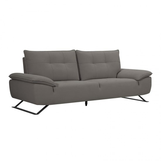 SELENA Καναπές 3-θέσιος Σαλονιού - Καθιστικού, Ύφασμα Γκρι, Μεταφερόμενη πλάτη 225x99/115x95cm