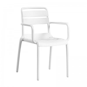 SERENATA Πολυθρόνα Στοιβαζόμενη, PP-UV Άσπρο 54x58x81cm