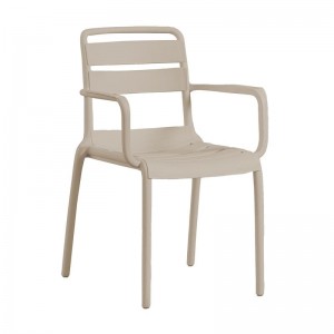 SERENATA Πολυθρόνα Στοιβαζόμενη, PP-UV Cappuccino 54x58x81cm