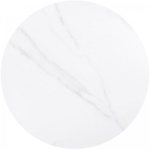 Επιφάνεια Μάρμαρο Sintered Stone, Απόχρωση White Marble (MDF για στήριξη βάσης) Φ60cm/11mm