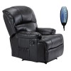 SPACE Πολυθρόνα Massage Σαλονιού - Καθιστικού PU Μαύρο 88x93x102cm