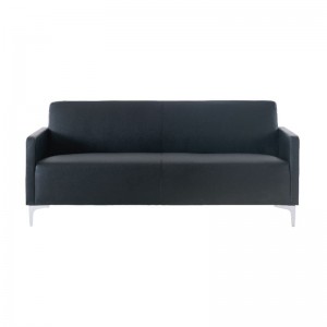 STYLE Καναπές Σαλονιού Καθιστικού, 2Θέσιος, Pu Μαύρο 112x71x72cm