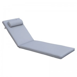 SUNLOUNGER Μαξιλάρι Ξαπλώστρας με Προσκέφαλο, Ύφασμα Γκρι, Foam+Polyester Φερμουάρ-Velcro SUNLOUNGER Μαξιλάρι Ξαπλώστρας με Προσκέφαλο, Ύφασμα Γκρι, Foam+Polyester Φερμουάρ-Velcro