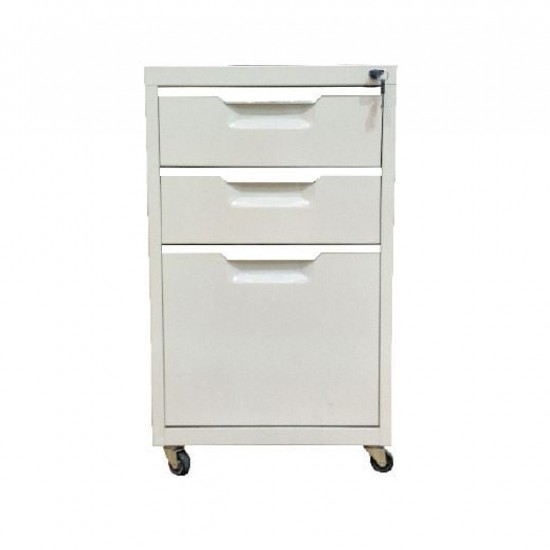 Συρταριέρα Μέταλλo Βαφή Άσπρο 40x50x67cm