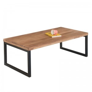 TAMPA Τραπ.Σαλονιού 115x60x40cm Ακακία Φυσικό/Μεταλ.Μαύρο