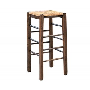 ΤΑΒΕΡΝΑΣ Σκαμπώ Bar 42R Ψάθα Εμποτ.Καρυδί