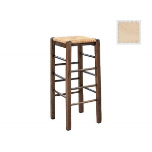 ΤΑΒΕΡΝΑΣ Σκαμπώ Bar Άβαφο με Ψάθα 42R Αβίδωτη