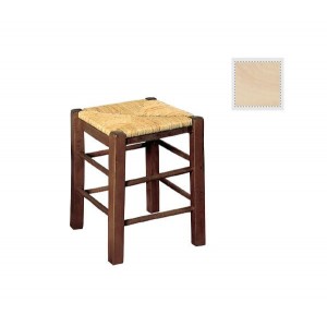 ΤΑΒΕΡΝΑΣ Σκαμπώ H50cm Άβαφο με Ψάθα 42R Αβίδωτη