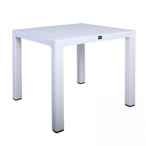 TEBO Τραπέζι Dining Κήπου- Βεράντας, PP Άσπρο