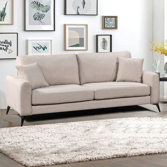 TIPO Kαναπές 3Θέσιος Σαλονιού- Καθιστικού, Ύφασμα Μπεζ 215x88x92cm