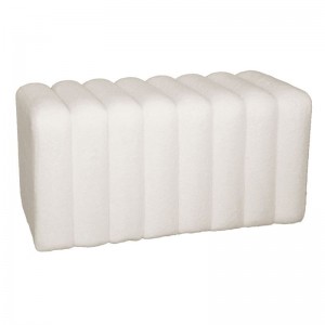 TOGO Σκαμπό Βοηθητικό, Teddy Ύφασμα Εκρού 80x40x41cm