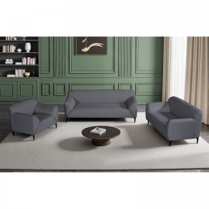 VICTORIA Set Σαλόνι-Καθιστικό Πολυθρόνα-2Θέσιος-3Θέσιος, Ύφασμα Σκούρο Γκρι 99x82/150x82/198x82 x H79cm