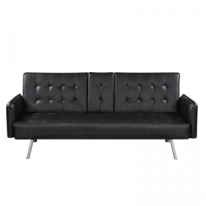 WELLS Καναπ.Κρεβάτι Pu Μαύρο