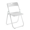 WENDY Καρέκλα Πτυσσόμενη, Μέταλλο Βαφή Άσπρο, PP Απόχρωση Άσπρο 48x49x76cm